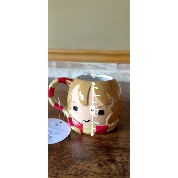 Harry Potter Hermione Granger Shaped Ceramic Mug With Gryffindor Scarf Design - Picture 11 of 13
